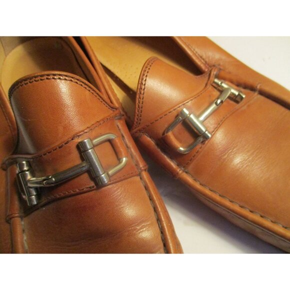*Mercanti Fiorentini Mens Brown Loafers Leather Slip-On Horsebit - Size 10.5M main image 10